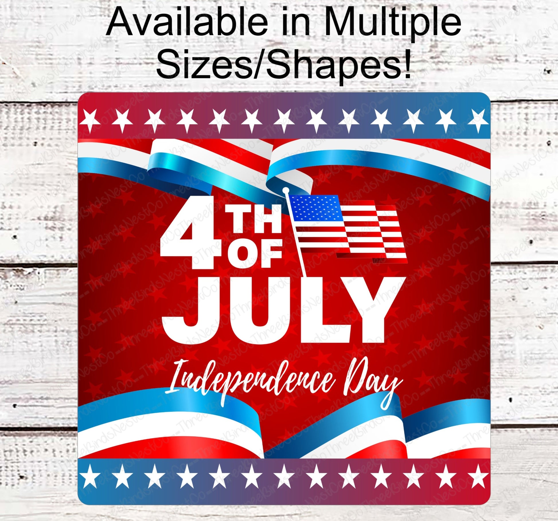 Patriotic Wreath Sign - Welcome Wreath Sign - Patriotic Sign - Patriotic Signs for Wreath - 4th of July Signs - Patriotic Wreath