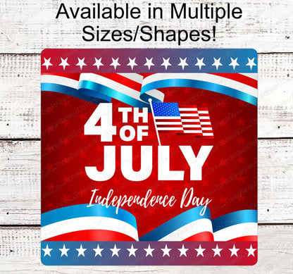 Patriotic Wreath Sign - Welcome Wreath Sign - Patriotic Sign - Patriotic Signs for Wreath - 4th of July Signs - Patriotic Wreath