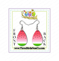 
              Watermelon Earrings - Dangle Earrings - Custom Earrings - Summer Jewelry
            