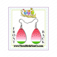 Watermelon Earrings - Dangle Earrings - Custom Earrings - Summer Jewelry