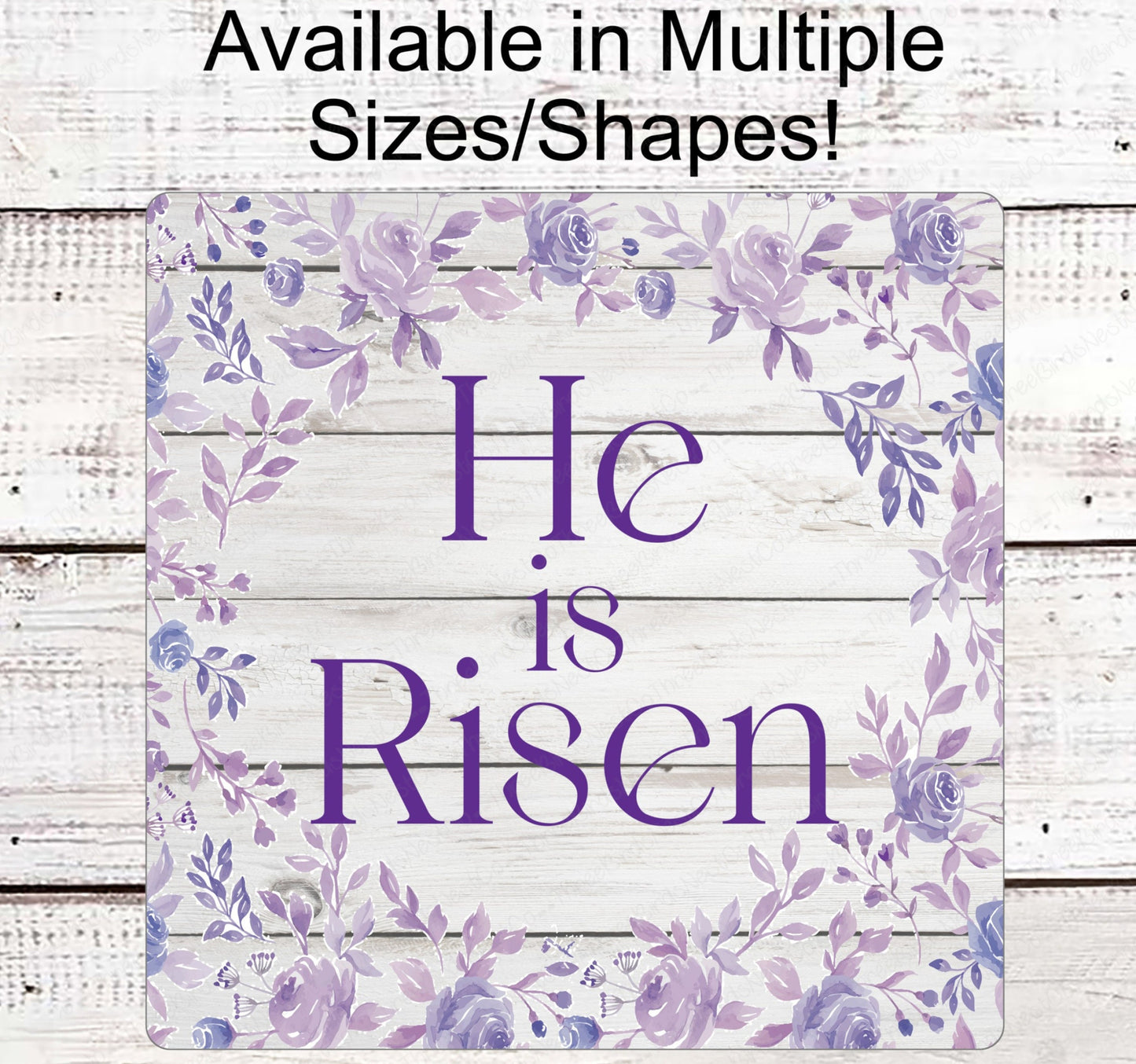 He is Risen Wreath Sign - Easter Decor - Easter Wreath Signs - Floral Sign - Religious Sign