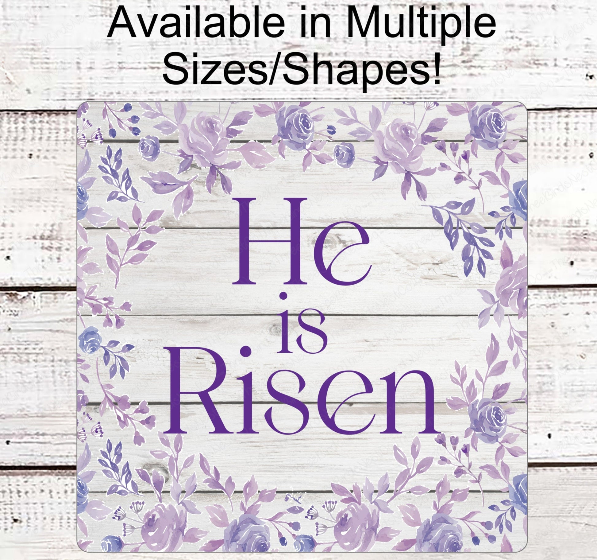 He is Risen Wreath Sign - Easter Decor - Easter Wreath Signs - Floral Sign - Religious Sign