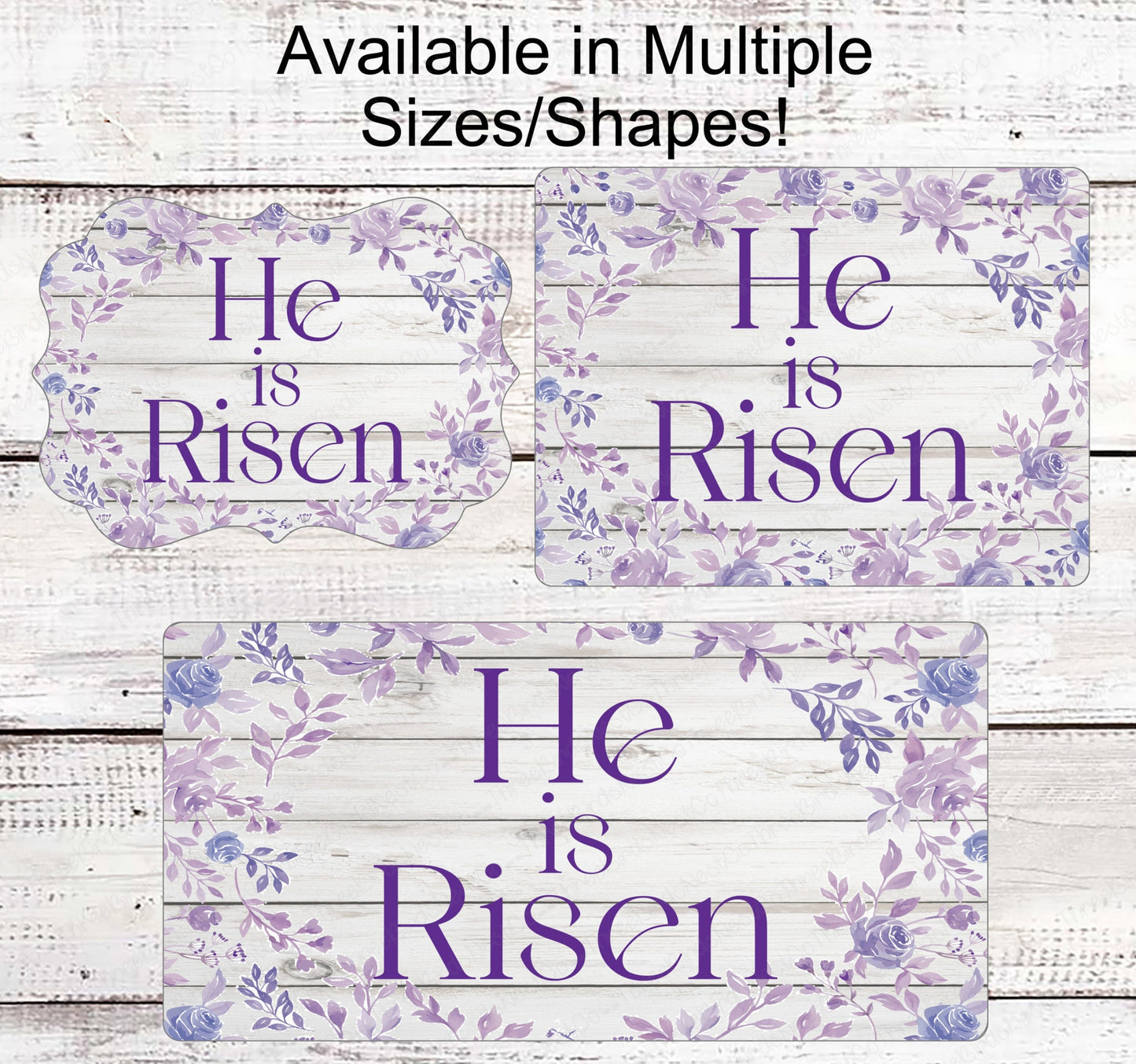 He is Risen Wreath Sign - Easter Decor - Easter Wreath Signs - Floral Sign - Religious Sign