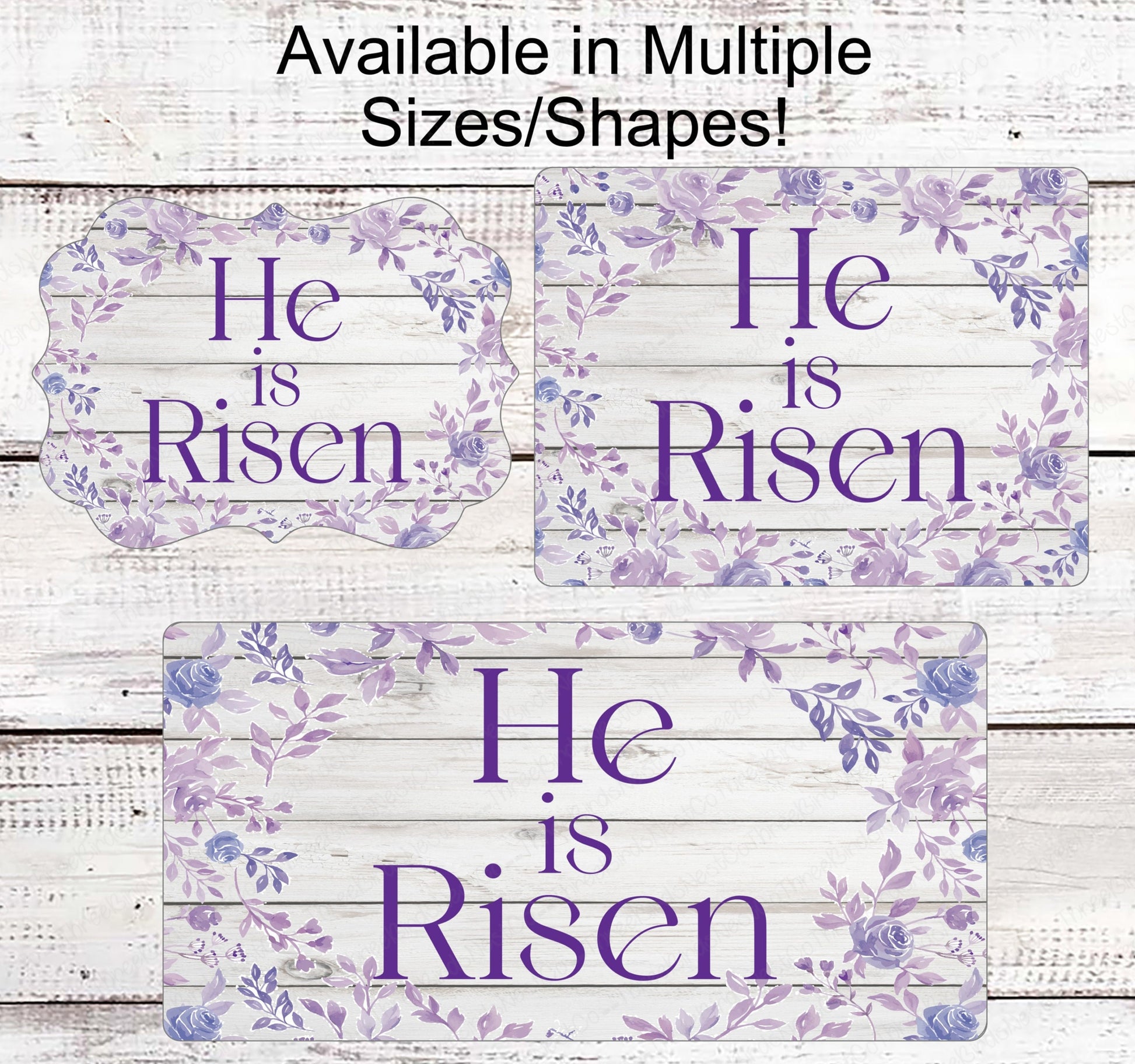 He is Risen Wreath Sign - Easter Decor - Easter Wreath Signs - Floral Sign - Religious Sign