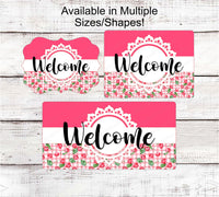 
              Cherries Welcome Wreath Sign - Floral Signs - Spring and Summer Wreath Signs - Front Door Shop - Shop Now at www.ThreeBirdsNestCo.com
            