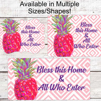 Bless This Home Pineapple Sign - Porch Decor - ThreeBirdsNestCo.com