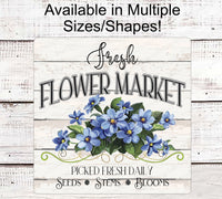 
              Fresh Flower Market Sign - Farmers Market Sign - Floral Welcome Sign - Farmhouse Decor
            