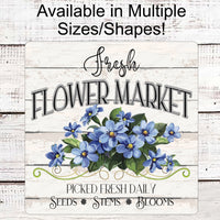 Fresh Flower Market Sign - Farmers Market Sign - Floral Welcome Sign - Farmhouse Decor