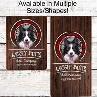 Border Collie Sign - Wiggle Butts - Dog Wreath Signs - Dog Wreath - Paw Print Sign - Pet Wreath - Dog Sign - Dog Lover Wreath