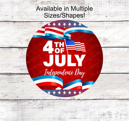 Patriotic Wreath Sign - Welcome Wreath Sign - Patriotic Sign - Patriotic Signs for Wreath - 4th of July Signs - Patriotic Wreath
