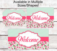 
              Cherries Welcome Wreath Sign - Floral Signs - Spring and Summer Wreath Signs - Front Door Shop - Shop Now at www.ThreeBirdsNestCo.com
            