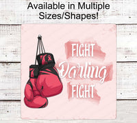 
              Fight Breast Cancer Sign - Breast Cancer Wreath Sign - Religious Sign - Christian Sign - Breast Cancer Sign - Cancer Awareness Sign
            