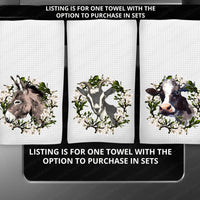 Kitchen Linens - Kitchen Towels - Farm Animals Decor - Farm Kitchen Towels - Choose One or a Set - www.ThreeBirdsNestCo.com