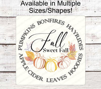 
              Fall Sweet Fall Pumpkins Wreath Sign - Autumn Welcome Sign
            