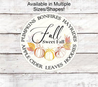 
              Fall Sweet Fall Pumpkins Wreath Sign - Autumn Welcome Sign
            