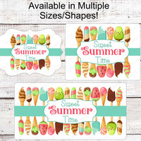 Sweet Summertime Ice Cream Wreath Sign - www.ThreeBirdsNestCo.com for 20% Off