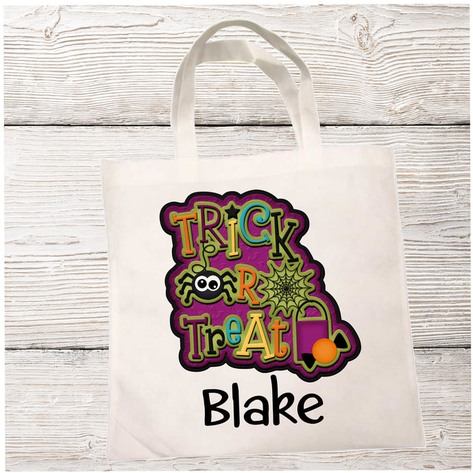 Personalized Halloween Candy Tote Bag - 2 Sizes and Many styles available!