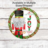 Christmas Gnome Nutcracker Joy Wreath Sign - www.ThreeBirdsNestCo.com for 20% Off