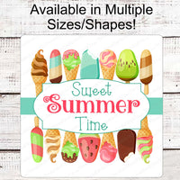 Sweet Summertime Ice Cream Wreath Sign - www.ThreeBirdsNestCo.com for 20% Off
