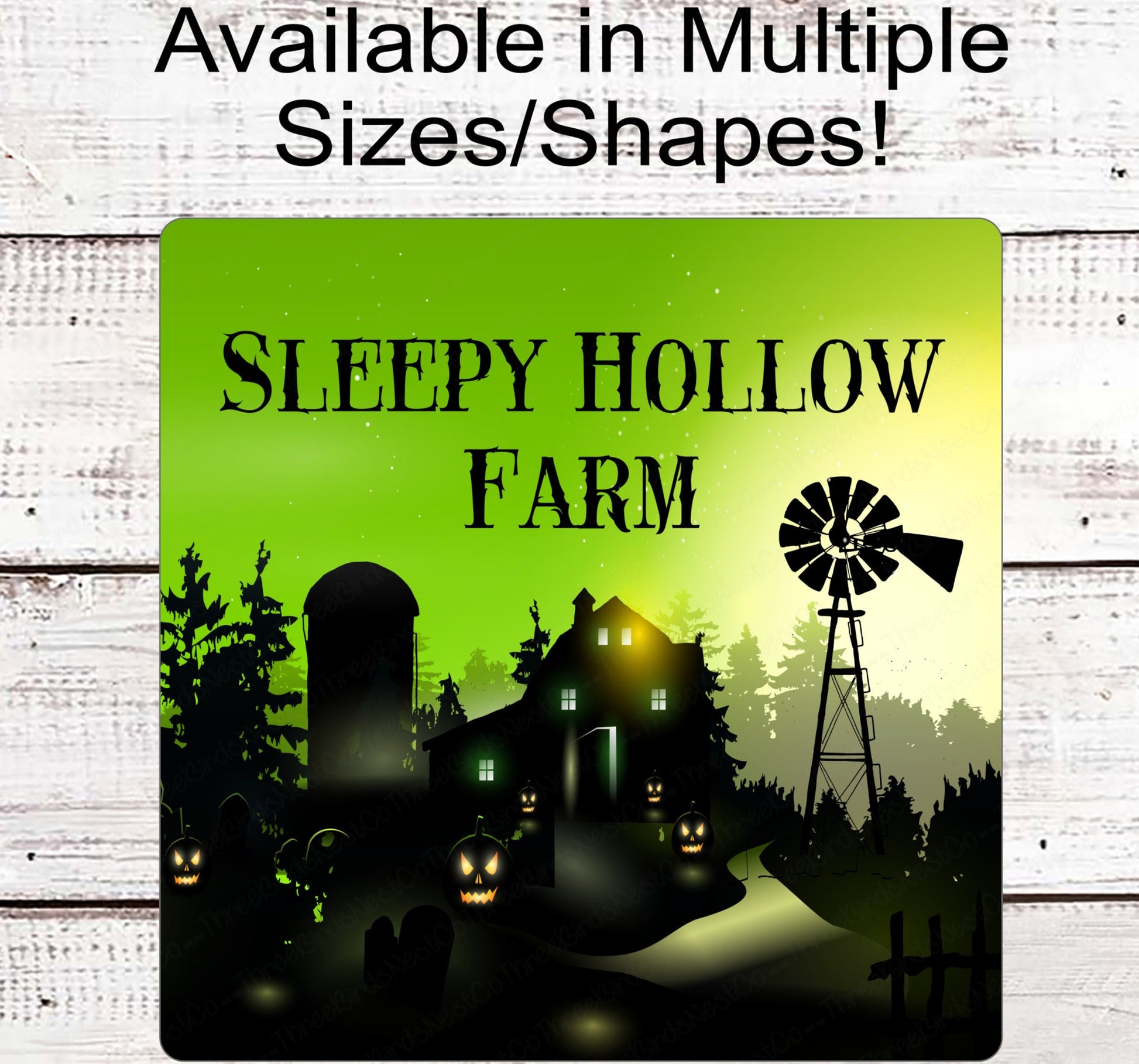 Sleepy Hollow Farm Halloween Wreath Sign