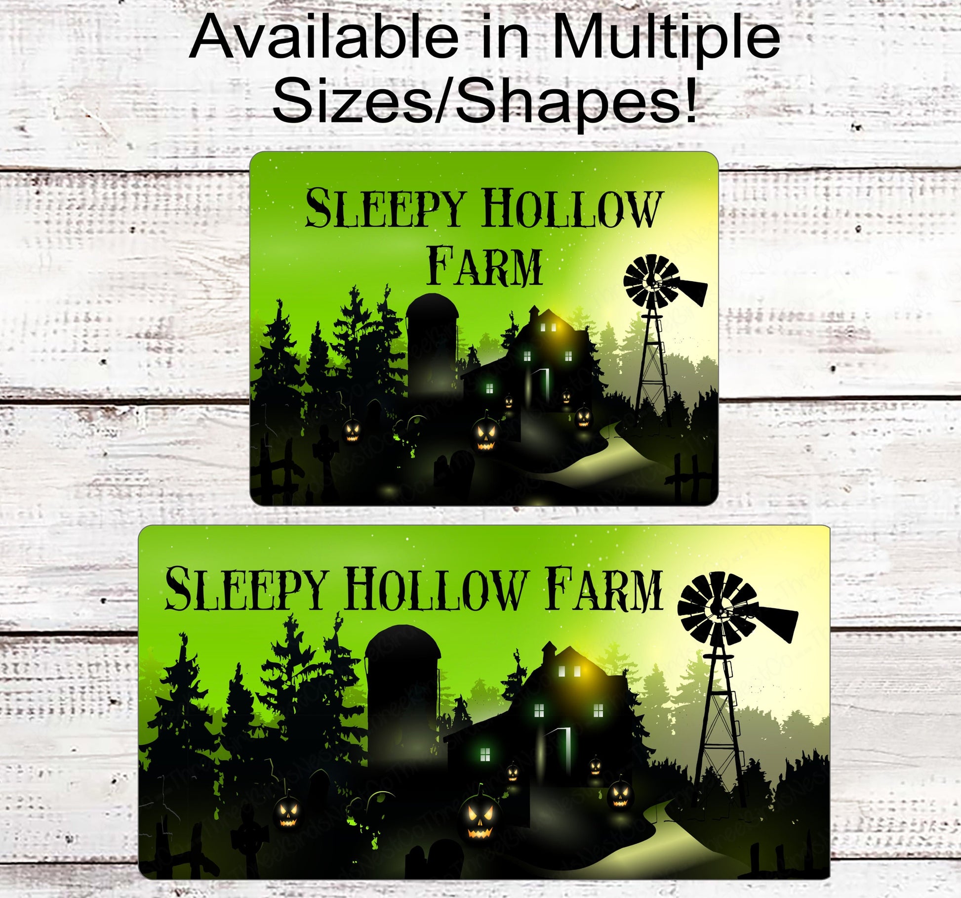 Sleepy Hollow Farm Halloween Wreath Sign