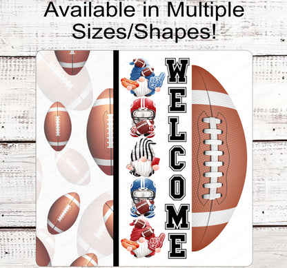 Football Gnomes Welcome Wreath Sign