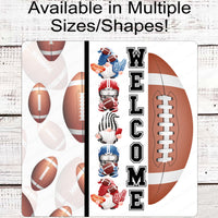 Football Gnomes Welcome Wreath Sign