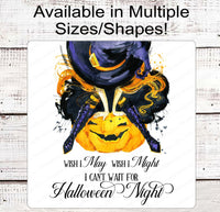 
              Jack O Lantern and Halloween Witch Wreath Sign
            