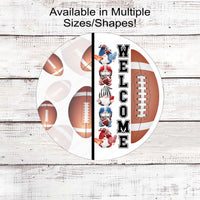 Football Gnomes Welcome Wreath Sign