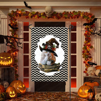 Halloween Witch Cat and Bat Double Sided Garden Flag - Visit www.ThreeBirdsNestCo.com for 20% Off