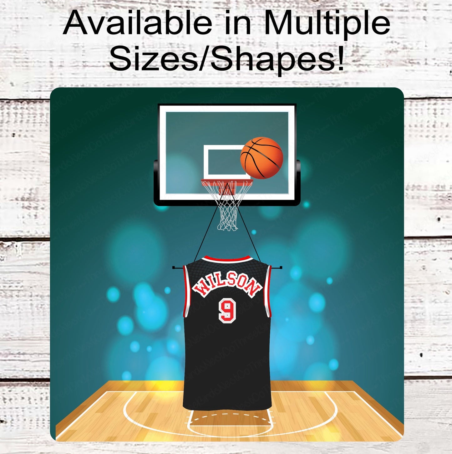 Basketball Jersey Fan Wreath Sign