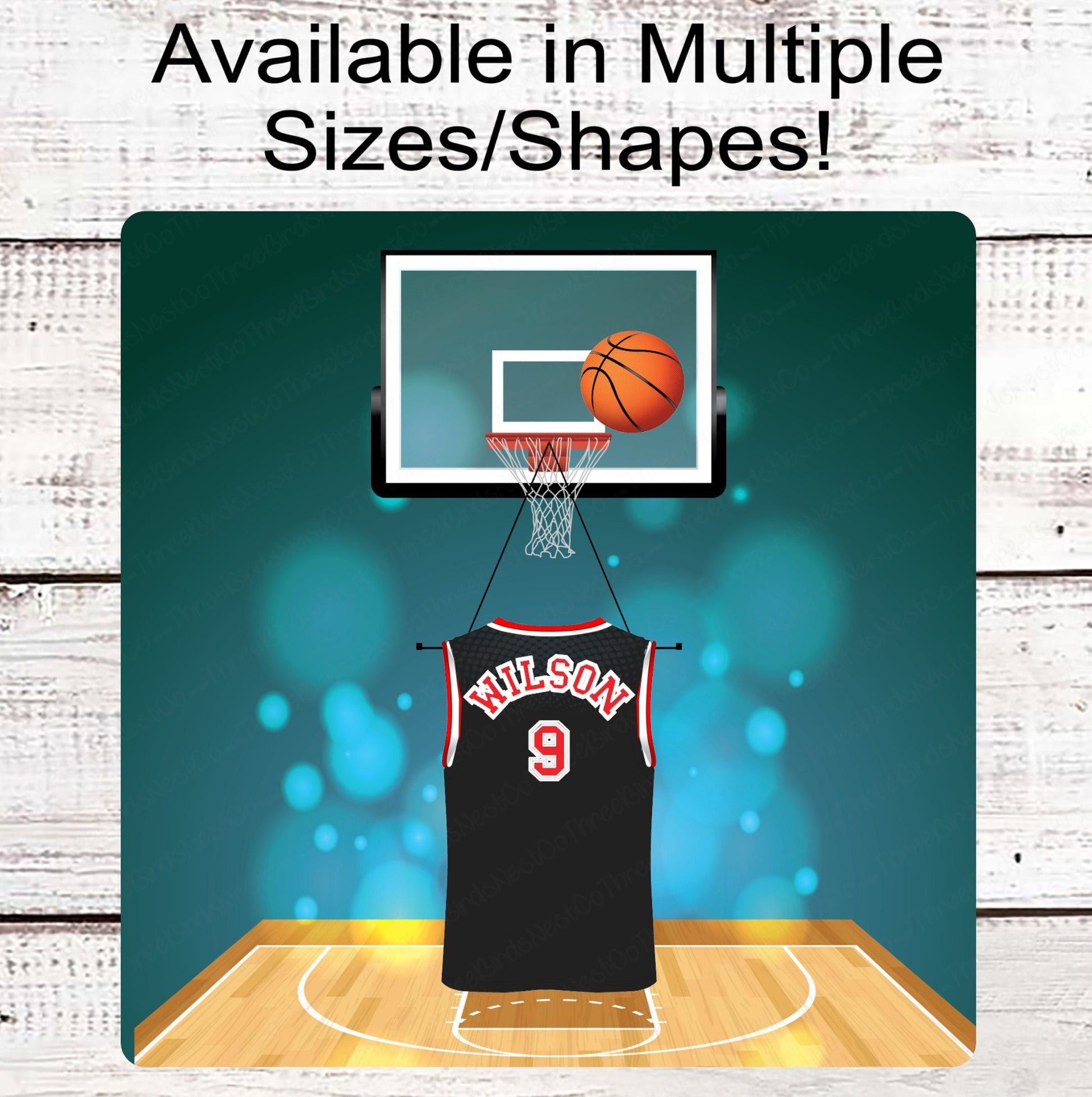 Basketball Jersey Fan Wreath Sign