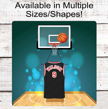 Basketball Jersey Fan Wreath Sign