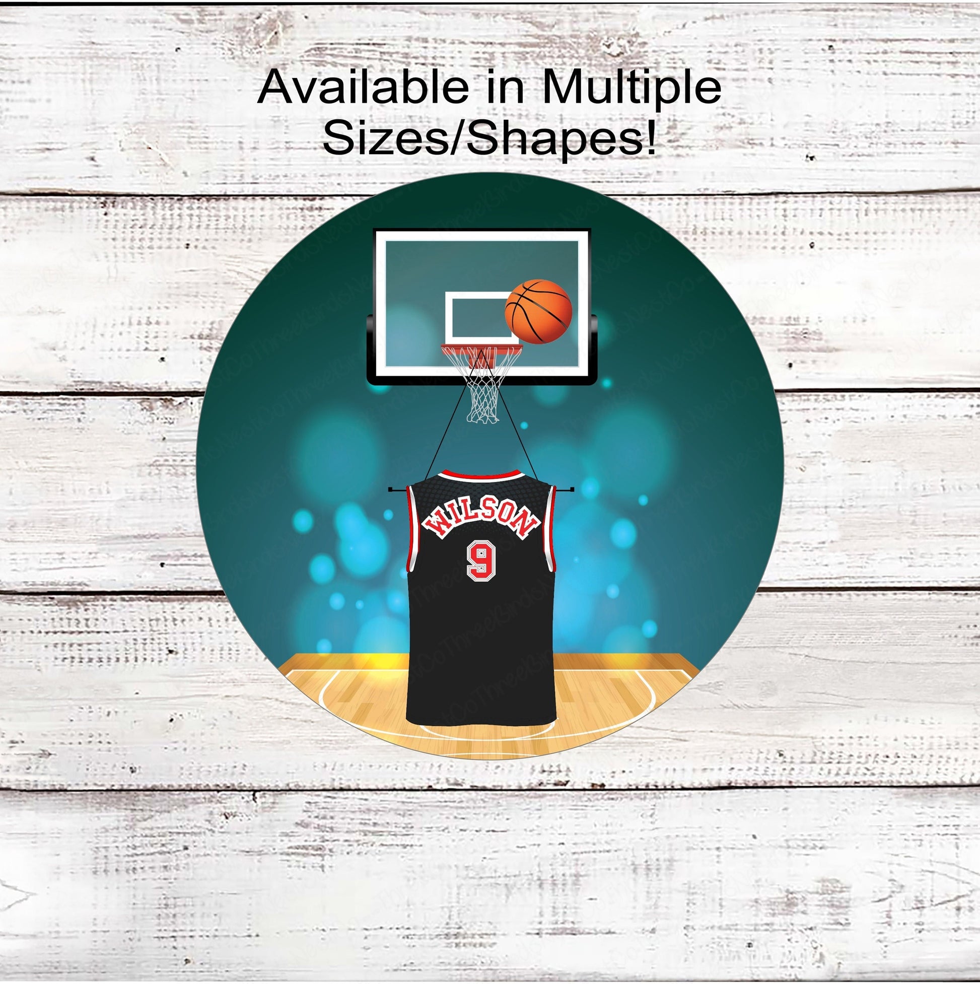 Basketball Jersey Fan Wreath Sign