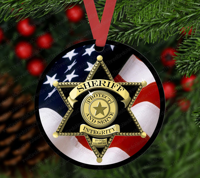 Sheriff Badge First Responder Ornament ORN137