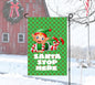 Santa Stop Here Elf Merry Christmas Garden Flag - Visit www.ThreeBirdsNestCo.com for 20% Off
