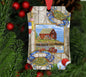 Seaside Beach Cottage and Crab Double Sided Metal Christmas Ornament - ORN161
