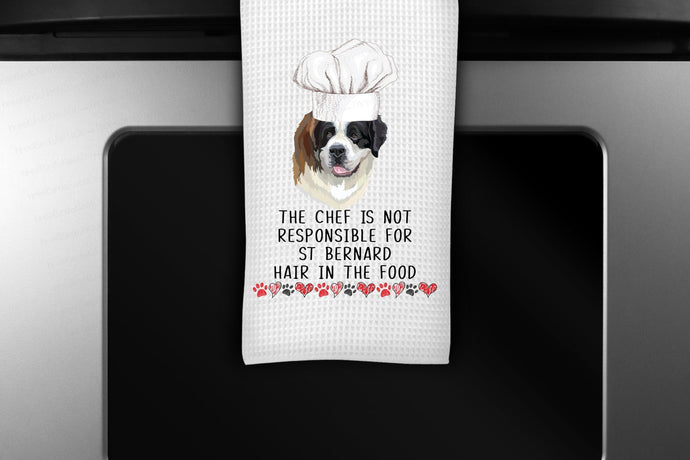 Personalized Dog Kitchen Towel - Gift for Dog Lover - Dog Towel - St Bernard - Other Breeds Available - www.ThreeBirdsNestCo.com