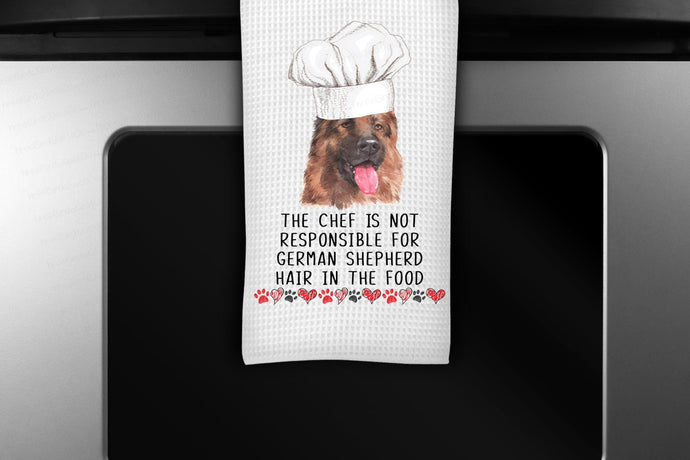 Personalized Dog Kitchen Towel - Gift for Dog Lover - Dog Towel - German Shepherd - Other Breeds Available - www.ThreeBirdsNestCo.com