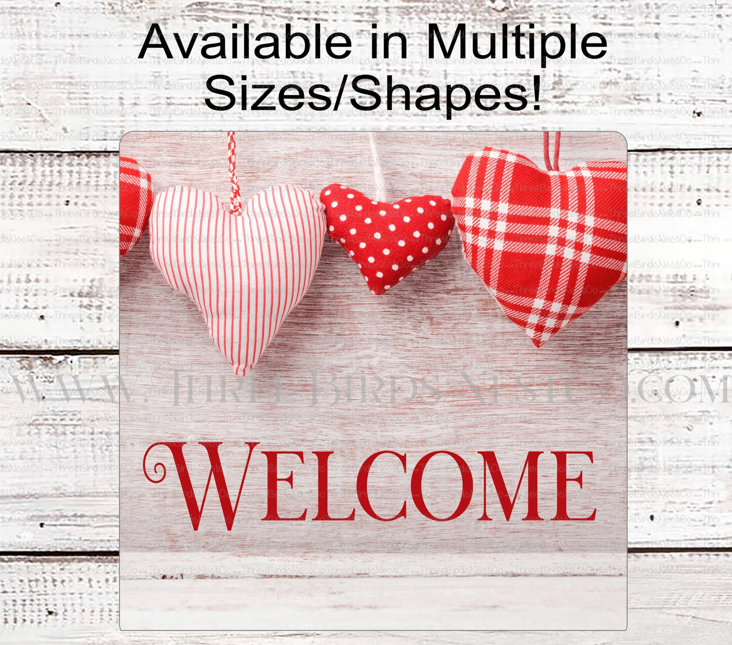 Valentines Day Sign - Welcome Sign - Rustic Valentines Day - Rustic Welcome Sign - Hearts Sign - Farmhouse Valentines Decor
