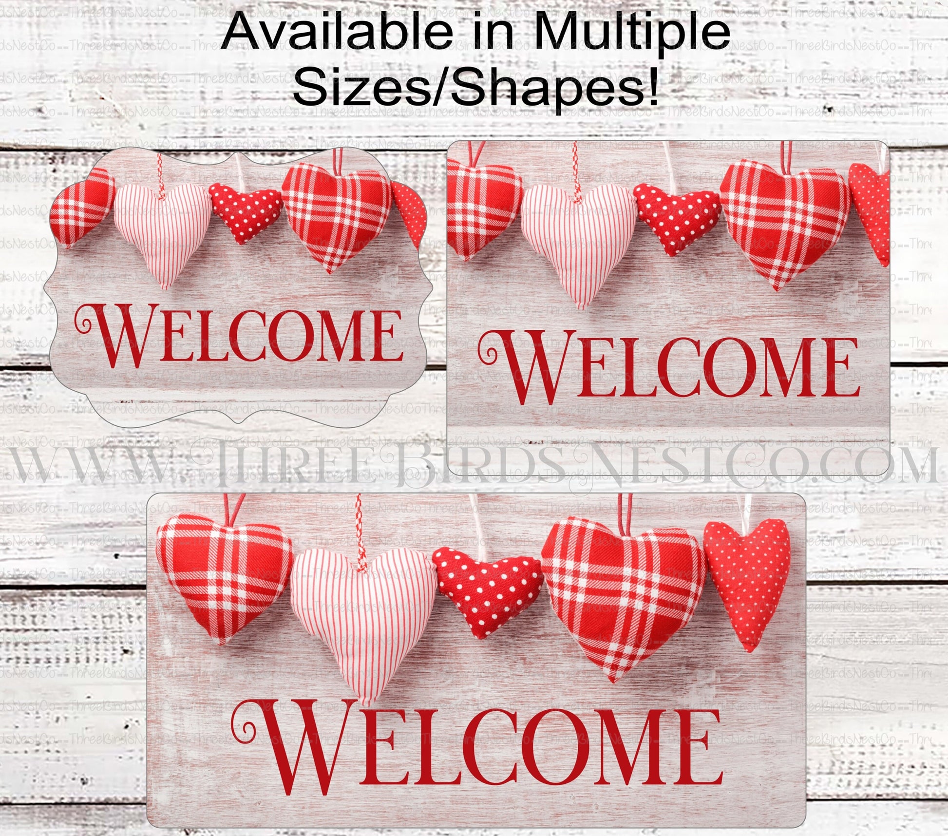 Valentines Day Sign - Welcome Sign - Rustic Valentines Day - Rustic Welcome Sign - Hearts Sign - Farmhouse Valentines Decor