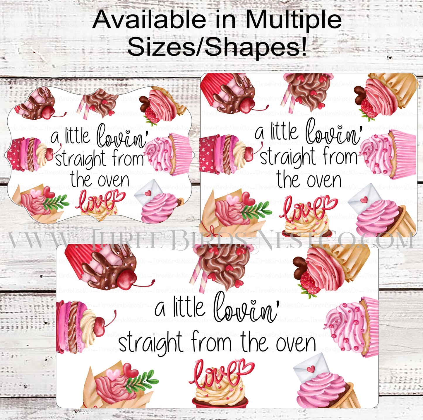 Cupcakes Love Valentines Day Sweets Wreath Sign