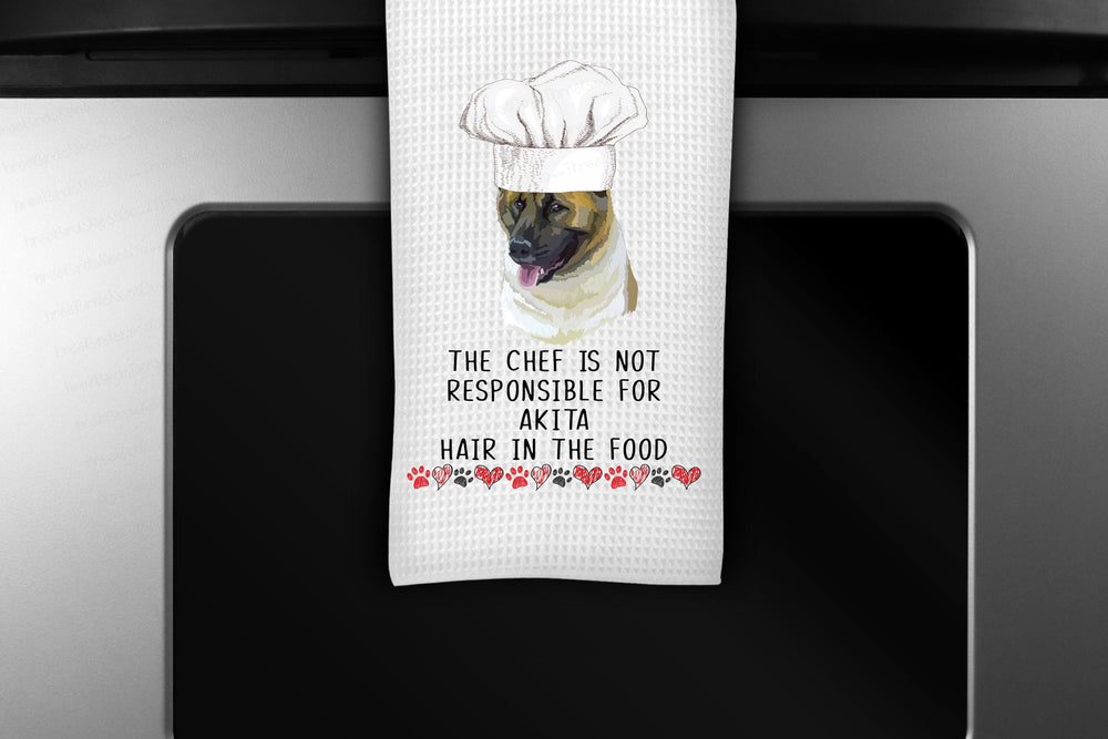 Personalized Dog Kitchen Towel - Gift for Dog Lover - Dog Towel - Akita Gift - Other Breeds Available - www.ThreeBirdsNestCo.com