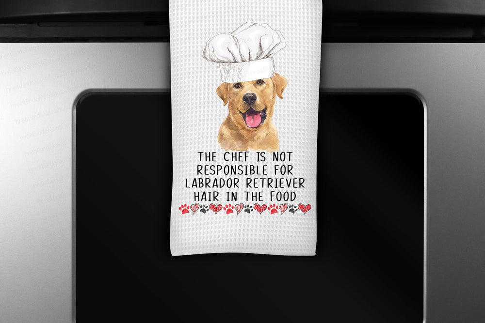 Personalized Dog Kitchen Towel - Gift for Dog Lover - Dog Towel - Yellow Labrador - Other Breeds Available - www.ThreeBirdsNestCo.com