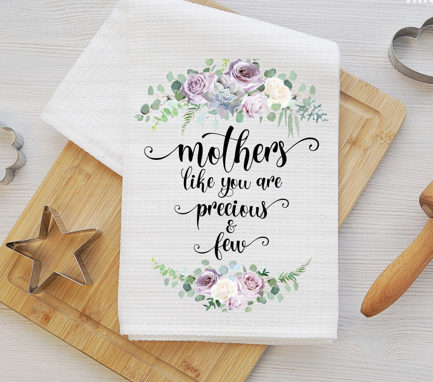 Mothers Kitchen Dish Towel - Mom Gift - Mothers Day Gift - Housewarming Gift - Wedding Gift - www.ThreeBirdsNestCo.com