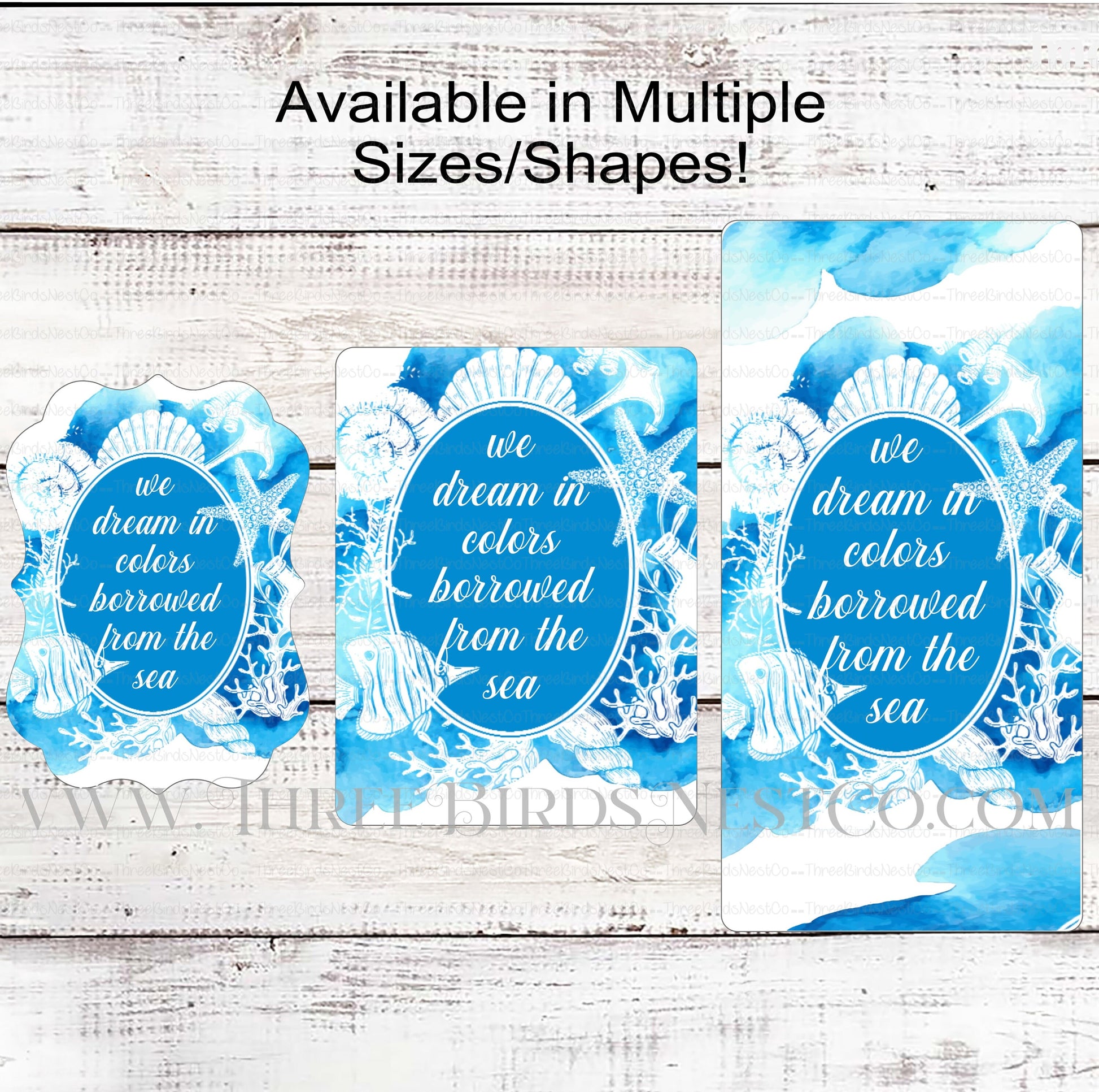 Seahorse Coral and Starfish Beach Wreath Sign