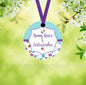 Bunny Kisses and Easter Wishes Double Sided Metal Easter Ornament - ORN186