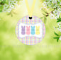 Marshmallow Easter Bunnies Double Sided Metal Ornament - ORN188