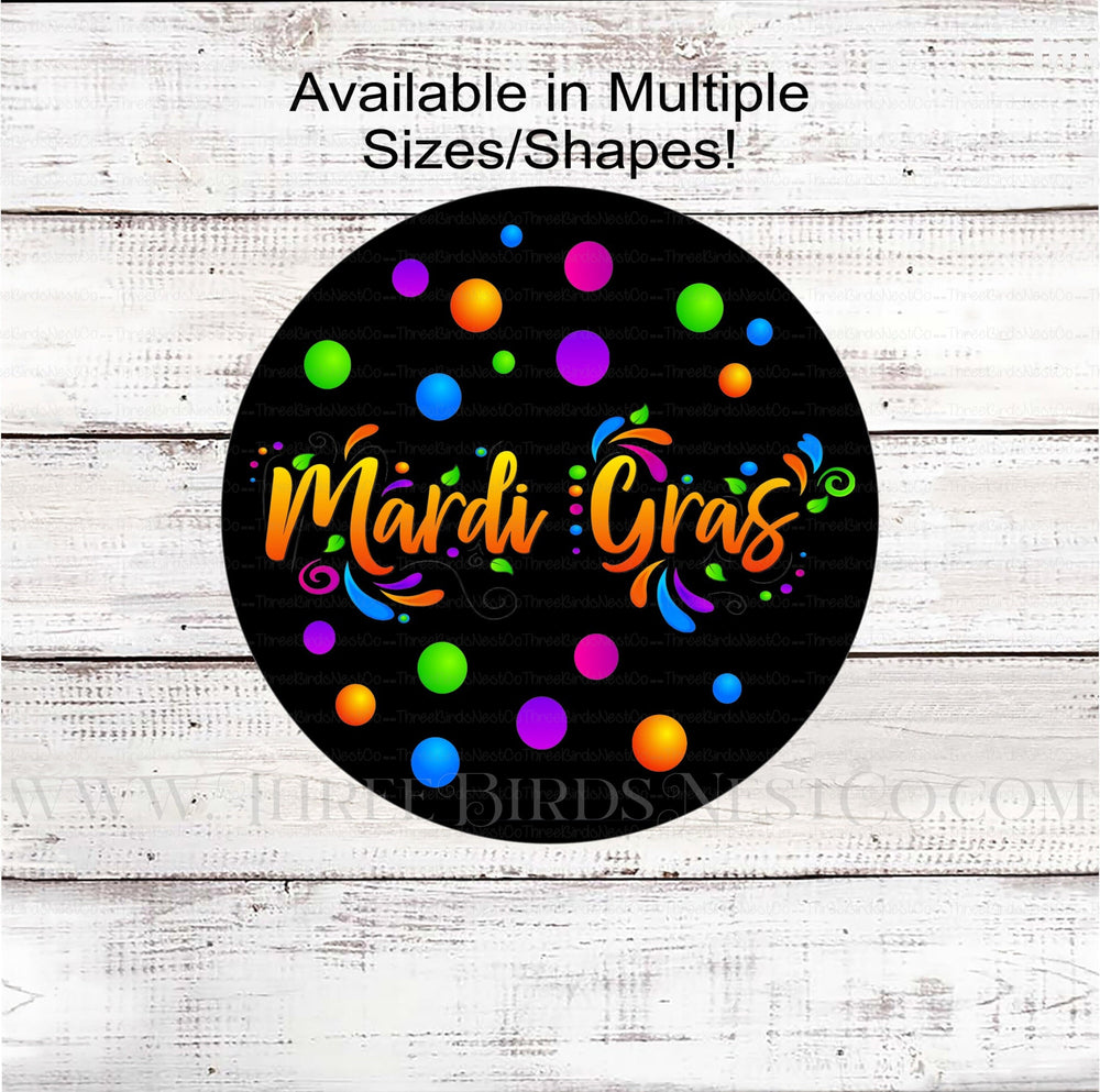 Mardi Gras Wreath Sign