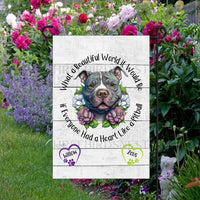 Custom Pitbull Dog Personalized Double Sided Garden Flag